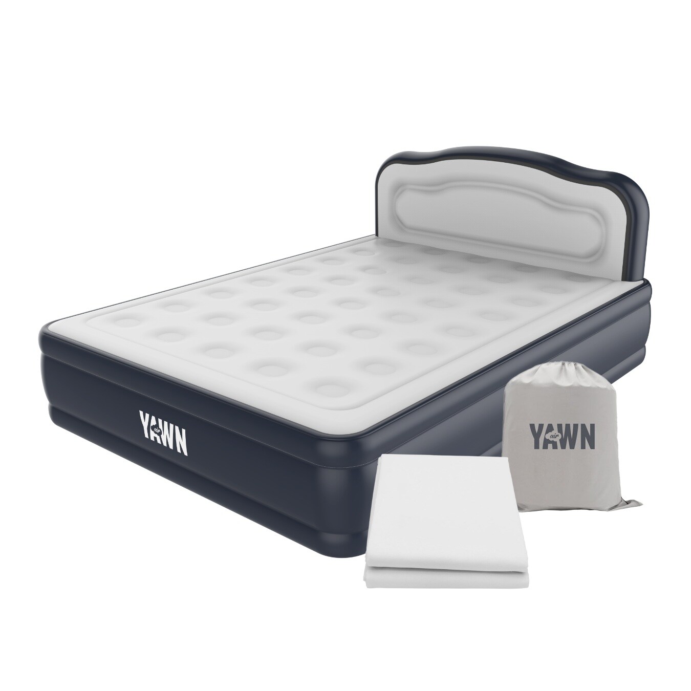Drew&Cole YAWN Air Bed DELUXE with Custom Fitted Sheet (King)