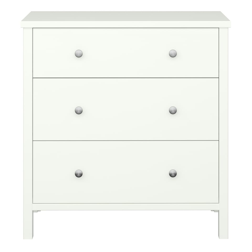 image 1 of Tromso 3 Drawer Chest Off White