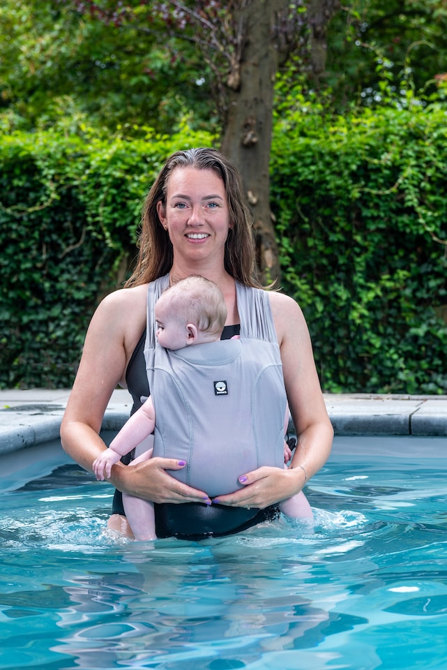 image 1 of Dooky Splash Baby Carrier – Grey, Quick-Dry & Comfortable