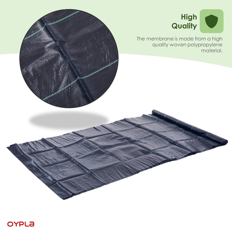 image 1 of Oypla 2m x 10m Heavy Duty Weed Control Ground Cover Membrane Sheet