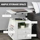 image 4 of HOMCOM End Table Nightstand 360° Adjustable Height and Angle P2 Particle Board