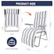 image 2 of Groundlevel Garden Lounge Recliner Chair with Striped Cushion | Grey | Grey