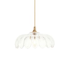 Camellia Dome Pendant Ceiling Light Clear Glass E27 or B22
