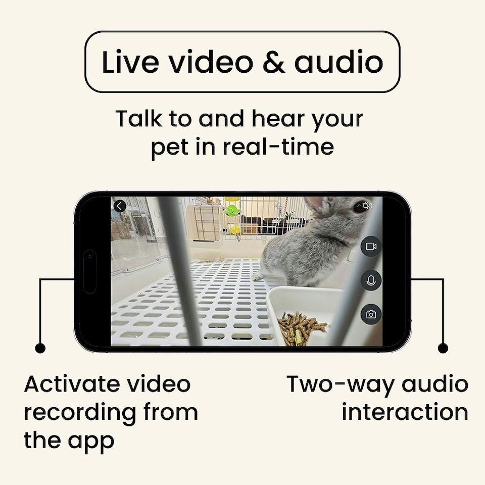 image 1 of Hoppy Smart Small animal feeder with Camera (APP Control) | White