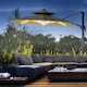 image 10 of Outsunny 3m Cantilever Parasol Solar Lights Power Bank Base Beige