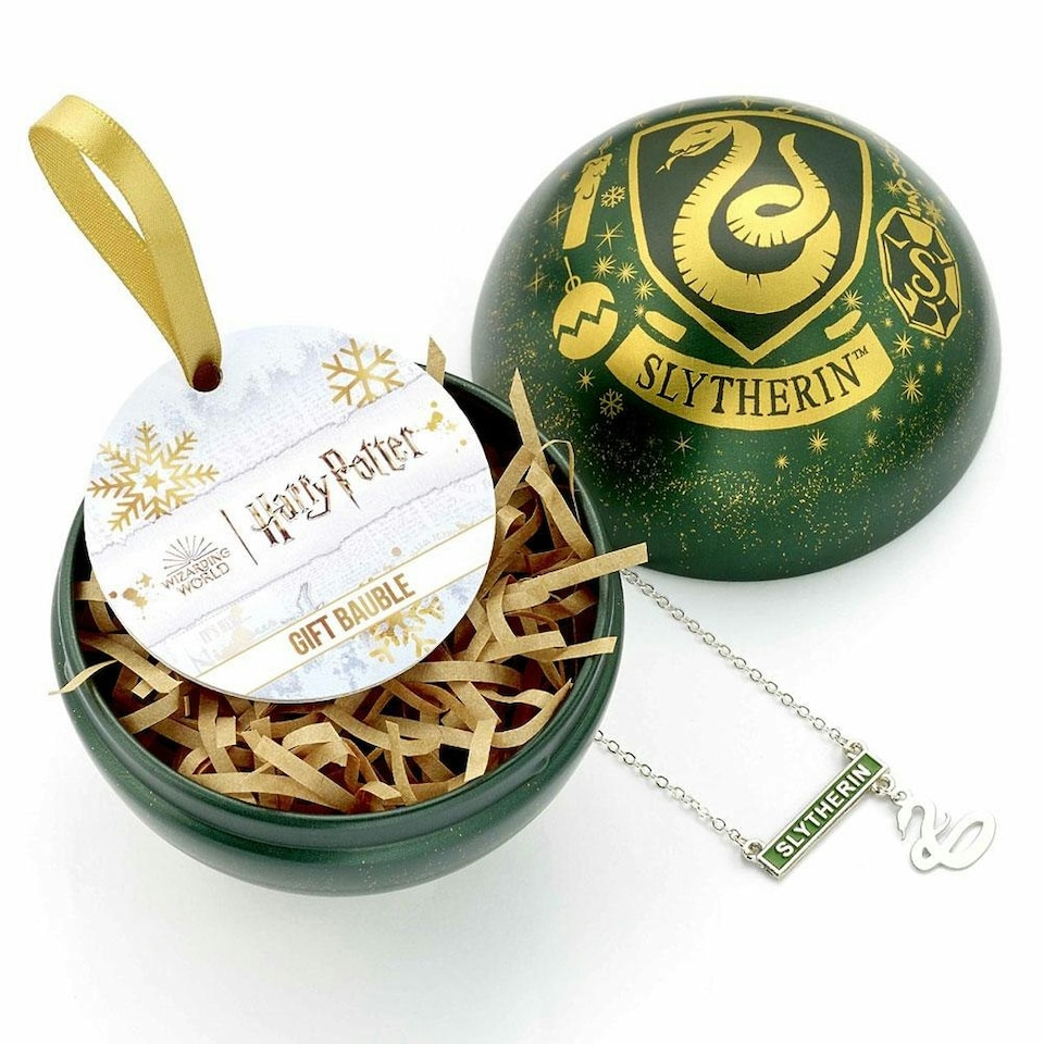 Harry Potter Slytherin Christmas Bauble - Green/Gold - One Size