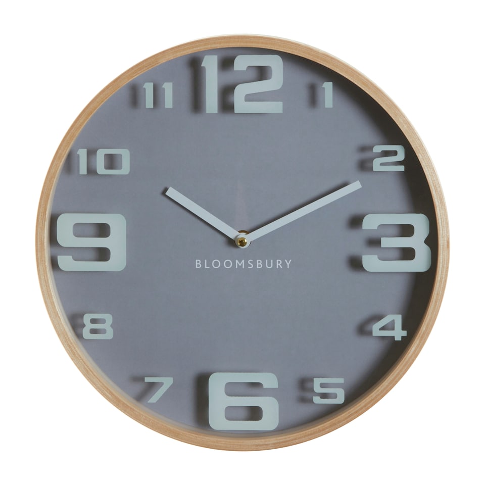 image 1 of Interiors by Premier Contemporary Large Digits Wall Clock, Easy To Maintain Kitchen Clock, Lightweight Wall Clock For Indoor