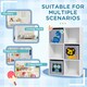 image 8 of ZONEKIZ Toy Organiser with Three Non-Woven Fabric Drawers for Bedroom - White White | 61.8 x 29.9 x 91.5 cm