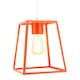 image 2 of Industrial Lantern Lamp Shade in Orange with Square Top and Bottom