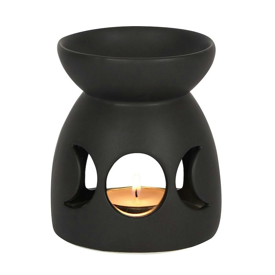 image 1 of Something Different Triple Moon Oil Burner - Black - One Size