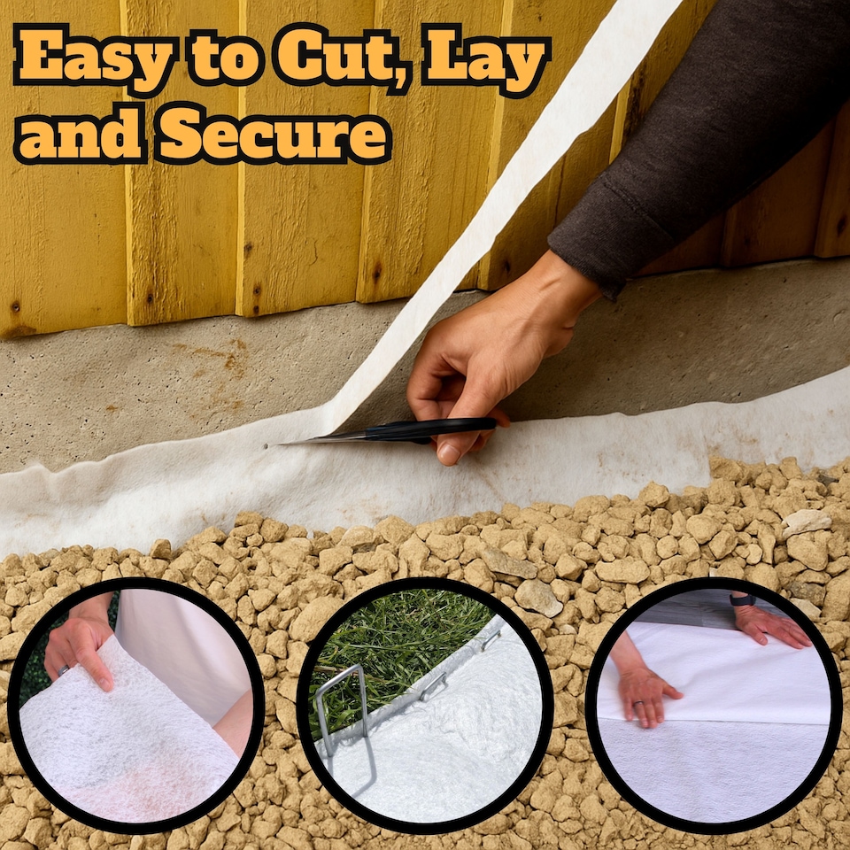 image 1 of Non Woven Geotextile Membrane 2.25m x 1m (2.25m²) - 100 GSM Drainage Fabric