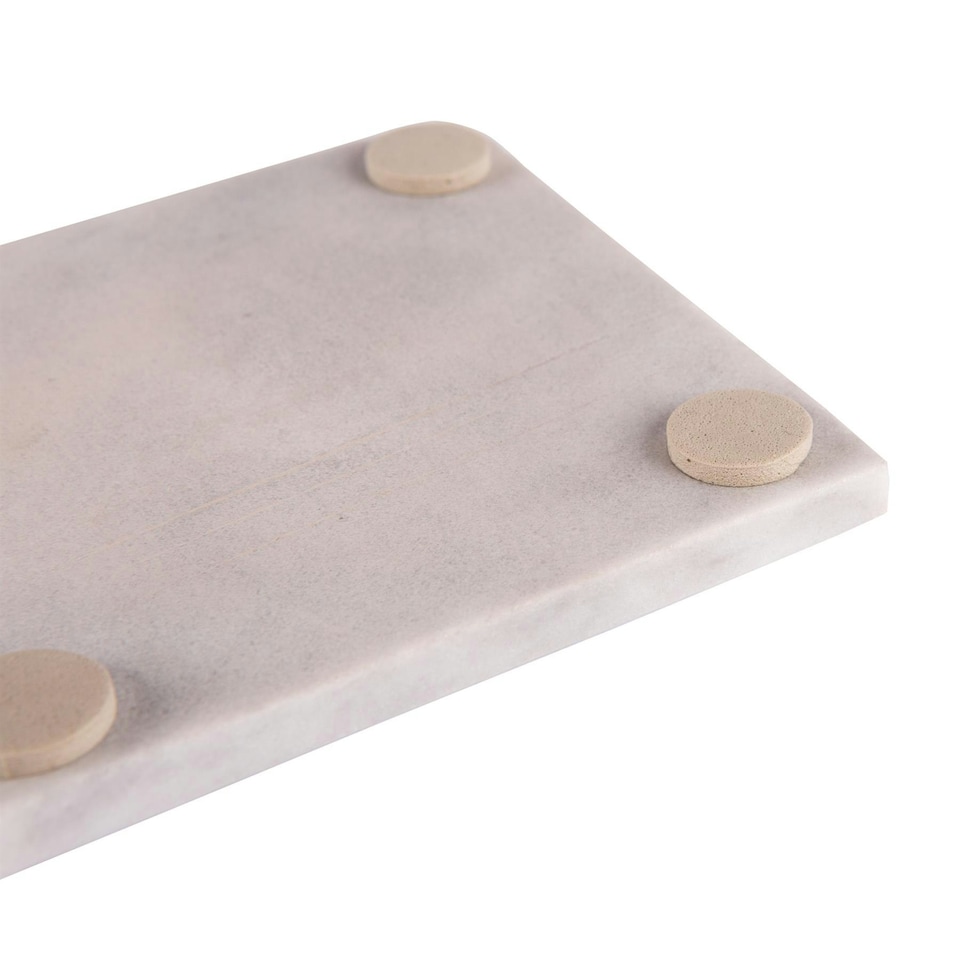 image 1 of Argon Tableware 12pc White Marble Placemats & Square Coasters Set - Table Mats Place Mats and Coasters Kitchen Mats White