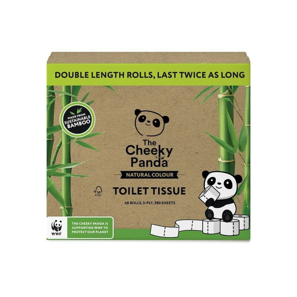 image 1 of Double-Length Natural Colour Bamboo Toilet Paper Brown | Size: 12 Rolls