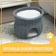 image 2 of PawHut 2-Tier Elevated Pet Cushion Bed Basket Willow Cat Tree House Condo Kennel