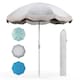 image 1 of COSTWAY 180 cm Outdoor Fringe Patio Parasol Sunshade Umbrella Cream