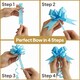 image 8 of 10pcs Pale Blue 50mm/5cm Large Ribbon Pull Bows for Gift Wrapping, Hampers, Florist Bouquets, Wedding Cars and Party Décor Pullbow | Blue | Blue