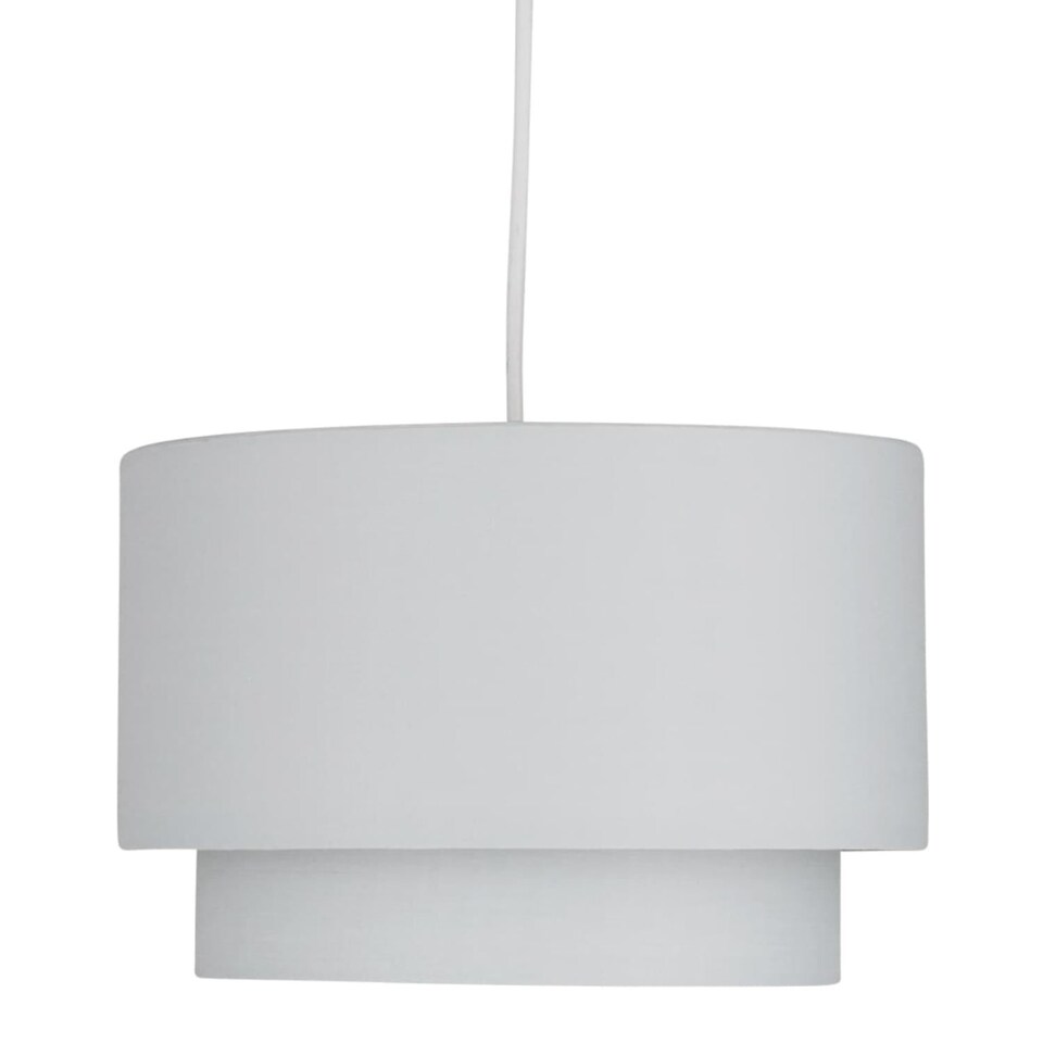 image 1 of Pair of Light Grey 2 Tier Ceiling Light Shades | Grey | Medium | 2