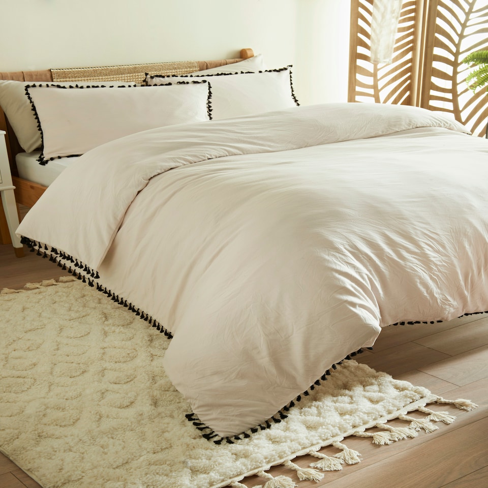image 1 of Cosmo Living Tassel Duvet Set - Super King