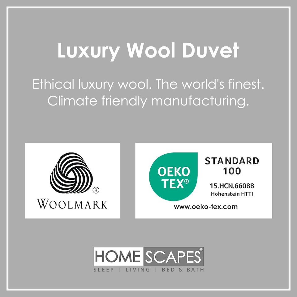 image 1 of Homescapes Australian Wool 400 GSM Heavy Duvet, King