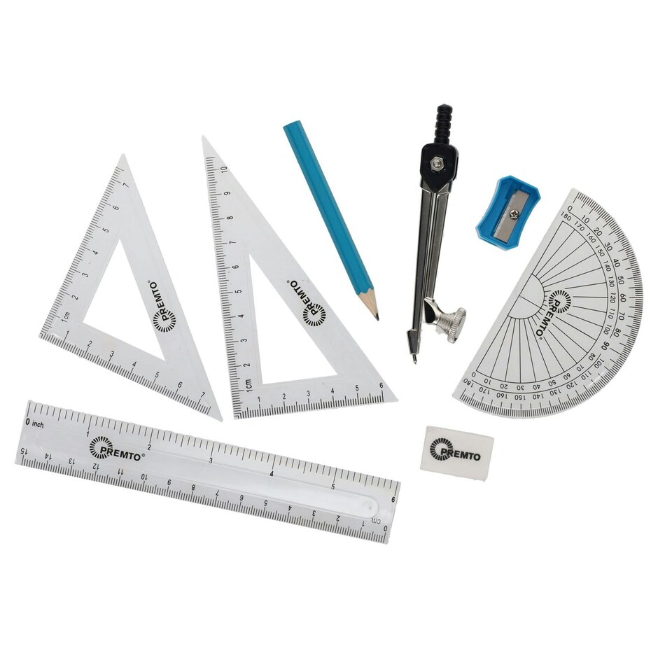 image 1 of 9 piece Printer Blue Maths Set By Premto