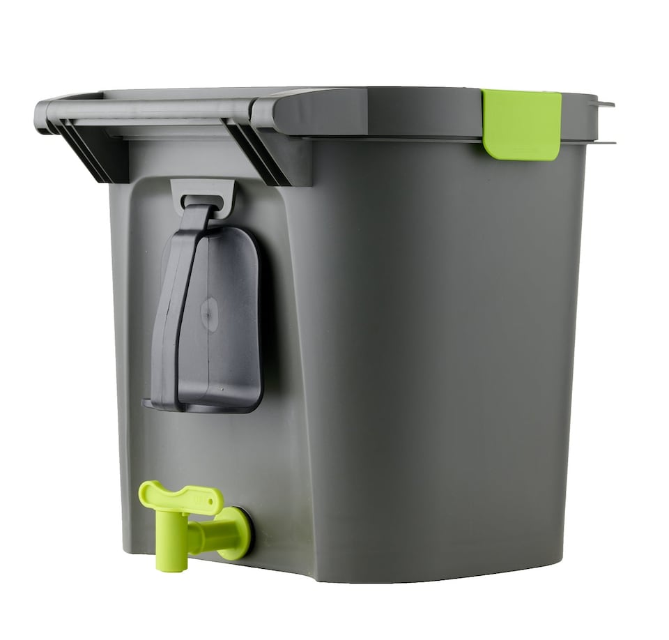 image 1 of Maze Twin Pack Bokashi Bin with 1kg Bokashi | Black | Black | One Size