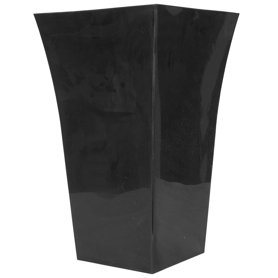 image 1 of 1 x Black Tall Large Plastic Contemporary Garden Patio Milano Planter With a Shiny Gloss Finish Black