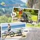 image 3 of PawHut Pet Bicycle Trailer Water Resistant Carrier 3 Wheels Push Pull Brake