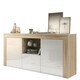image 8 of TV Unit TV Stand Sideboard Media Cabinet Storage Cabinet Oak White High Gloss 145cm