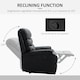 image 4 of HOMCOM Manual Recliner Chair for Living Room w/ Footrest Black