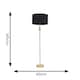 image 5 of ValueLights Marissa Black Shade with Brushed Gold Stacked Ball Floor Lamp & Bulb | Black