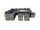 image 3 of The Tarporley Grey 9 Seat Corner Rattan Dining Set - Fixed Table