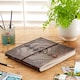 image 1 of Indra Chakra Embossed Leather Album with Semi-Precious Stones