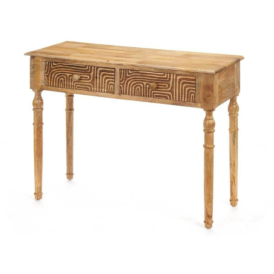 image 1 of Hall Table with 2 Drawers Gift Decor 40 Brown 98 x 77 x 42 cm Curve N/A