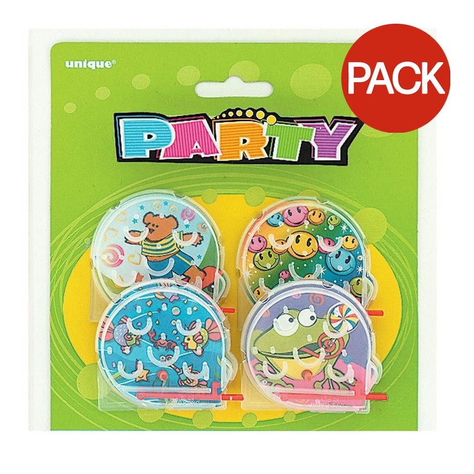 Unique Party Vintage Bagatelle (Pack of 4) - Multicoloured - One Size