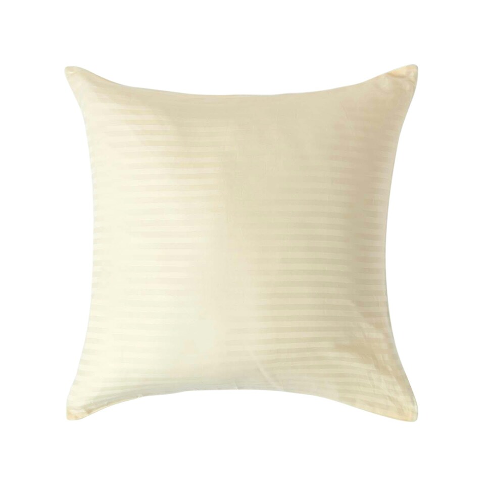 image 1 of Homescapes Pastel Yellow European Size Egyptian Cotton Pillowcase 330 TC - 60 x 60 cm | Yellow