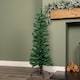 image 1 of 4ft (1.2m) Green Artificial Pencil Christmas Tree With Green Metal Stand and 168 Tips