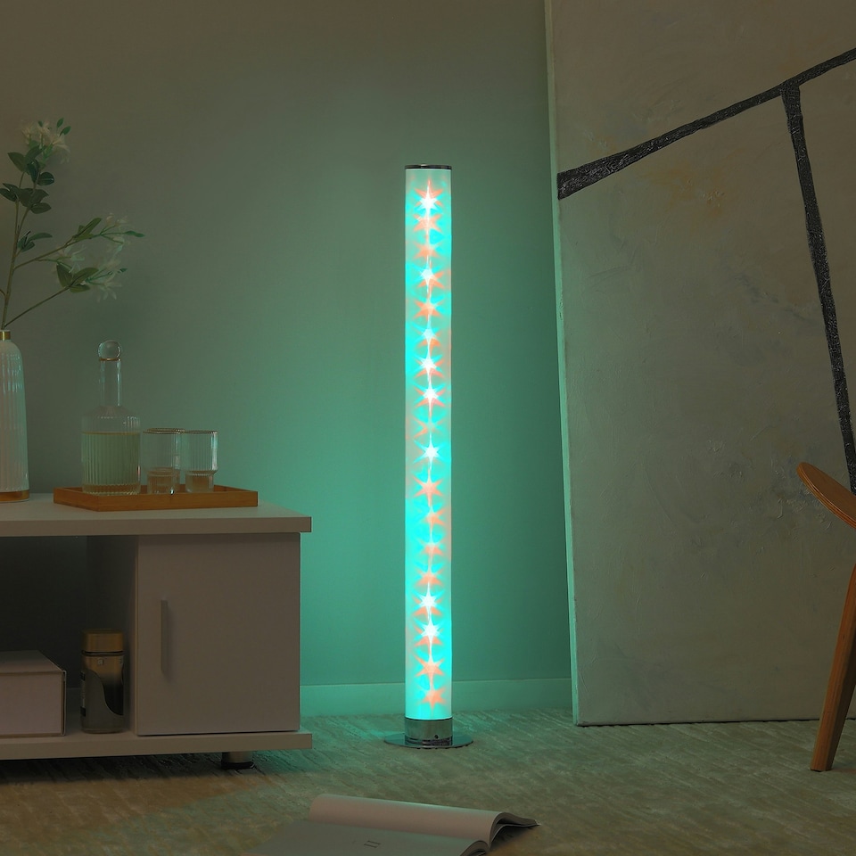 image 1 of HOMCOM RGB Floor Lamps LED Corner Lamp with Remote Control Mood Lighting
