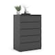 image 5 of Naia Chest of 5 Drawers in Black Matt