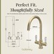 image 5 of Traditional Kitchen Sink Mono Mixer Tap - Brushed Brass Lever Handles | Copper | Brushed Brass | 1