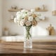 image 2 of Clear Textured Glass Flower Vase