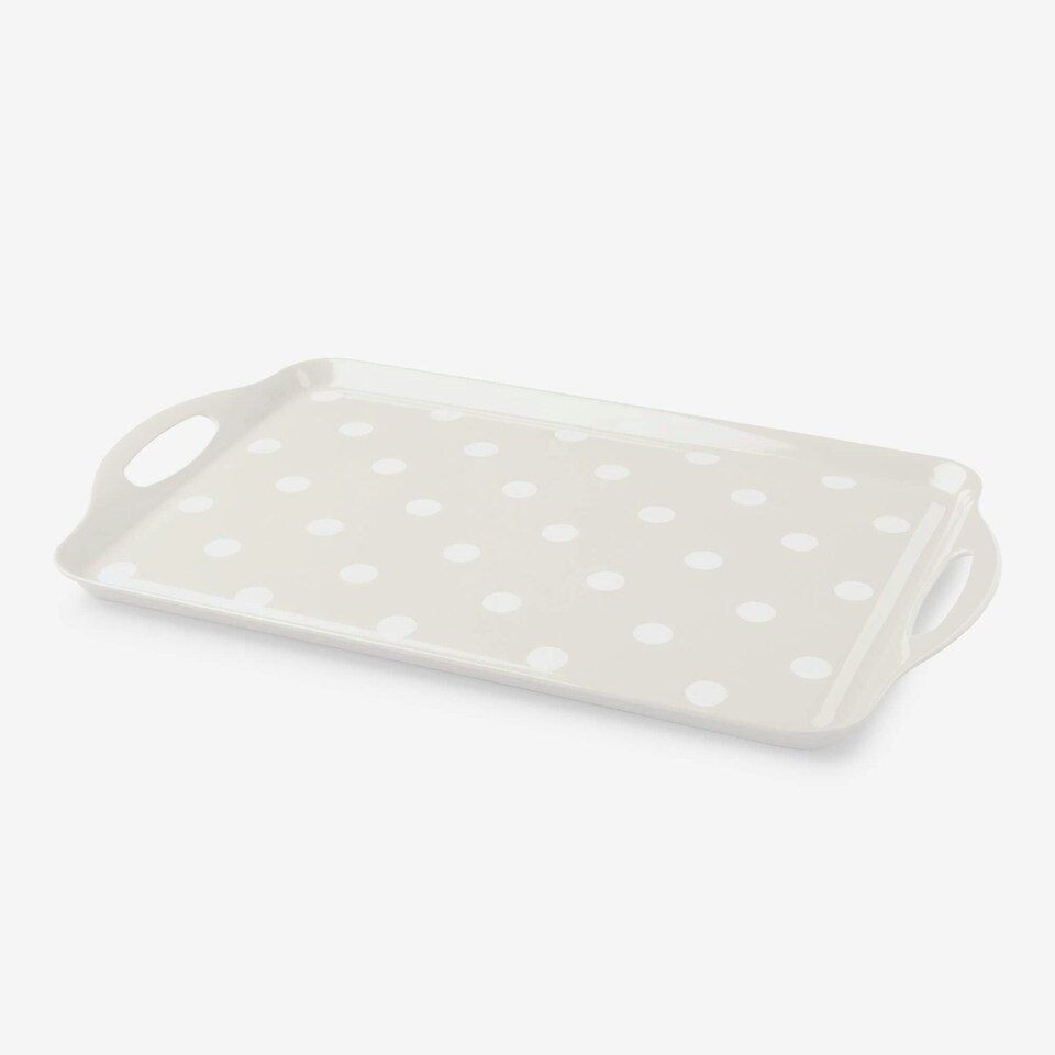 image 1 of Melamine Dotty Tray, Large | Red | Red