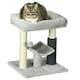 image 1 of PawHut Small Cat Tree with Scratching Post Bed Toy for Indoor Cats, Grey
