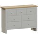 image 6 of Vida Designs Arlington 7 Drawer Chest of Drawers Shaker Bedroom Storage, Grey & Oak