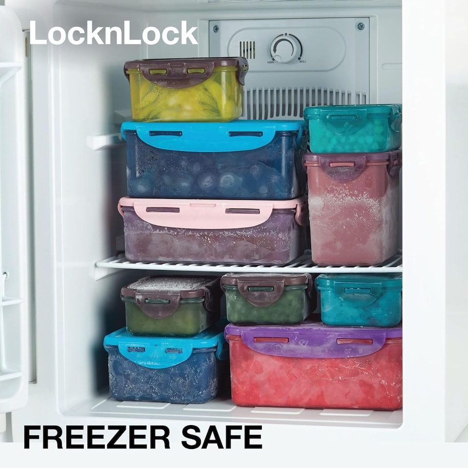 image 1 of LocknLock Square Food Storage Container Airtight Lid BPA Free Leak Proof Dishwasher Safe Kitchen Plastic Box 870ml
