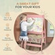 image 5 of AIYAPLAY Kids Easel with Paper Roll, 3 in 1 Art Easel Blackboard, Whiteboard 