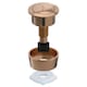 image 1 of SPARES2GO Universal Toilet Cistern Dual Flush Push Button Kit for 20mm 40mm 50mm 60mm Lid Hole (Brushed Copper)