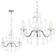 image 1 of ValueLights Varuna Glass Droplet IP44 Rated Bathroom Chandelier Pendant Ceiling Light | Chrome