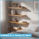image 8 of Harbour Housewares 60cm Floating Wall Shelf - Photo Gallery Bookshelf Wall Shelves for Storage & Display | Brown | Walnut | 1
