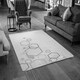 image 2 of Abstract hexagon (Rug) White | Large: 140x200cm