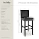 image 6 of Bar Stools with a padded backrest and faux leather cover | Black | black | 41 x 40 x 107 cm | 2